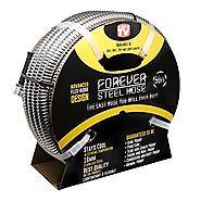 Forever Steel Hose (50') 304 Stainless Steel Garden Hose - As Seen On TV - Lightweight, Kink-Free, and Stronger Than ...