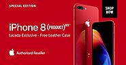 Lazada Birthday Pre Sale April 2018 | Buy iPhone 8 Red at RM3649 and get Leather Case Free