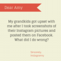 Dear Amy: Sharing My Grandkids' Instagram Photos #SMEtiquette