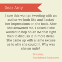 Dear Amy: The #SMEtiquette of Asking for Private Conversations