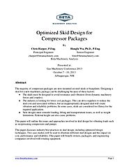 Optimized skid design for compressor packages