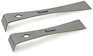 Titan Tools 17005 Stainless Steel Prybar and Scraper Set - 2 Piece