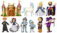 Different characters in fairy tales Vector | Free Download