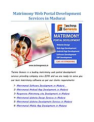 Matrimony web portal development services in madurai