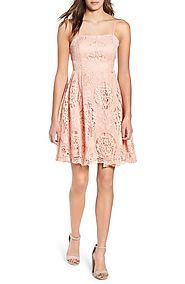 Soprano Lace Fit & Flare Dress | Nordstrom