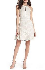 Morgan & Co. Lace Halter Dress | Nordstrom