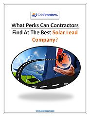 What Perks Can Contractors Find at the Best Solar Lead Company?