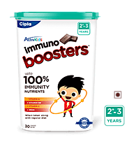 Cipla Immuno Booster For Kids 2 To 3 Years, 30 Choco-Bites for 1 Month