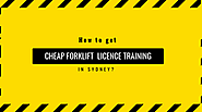 Cheap Forklift Licence in Sydney