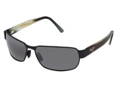 New Maui Jim Black Coral 249-2M Matte Black/Neutral Grey 65mm Polarized Sunglasses