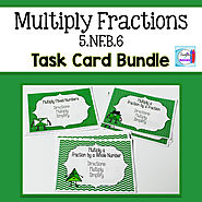 Multiply Fractions Bundle Task Cards and PowerPoint by Mercedes Hutchens