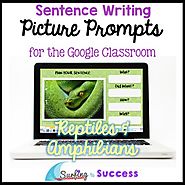 Respond to Pictures REPTILES & AMPHIBIANS Sentence Writing Google Classroom