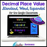 Decimal Place Value Standard, Word, Expanded Form for the Google Classroom