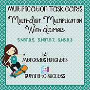Multi-Digit Multiplication with Decimals Task Cards by Mercedes Hutchens