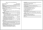 Two Page CV Format