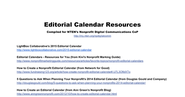 Editorial Calendar Resources