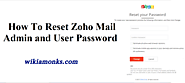 How To Reset Zoho Mail Password