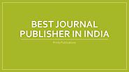 Journal publisher in india prints publications