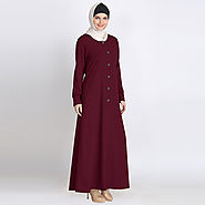 Muslim Fashion Dress - Ramada Special Open Button Abaya Online