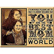 Mother?s Day Incredible Gift - Engraved Wooden Photo Plaque (8x6)