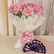 Buy Carnations And Chocolates Online - OyeGifts.com