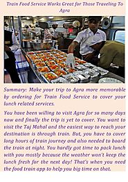 Best Food Delivery in Train by Food Delivery at Railway Station - issuu