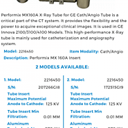 Performix MX160 X-Ray Tube