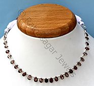 Brown Zircon Gemstone Beads - Flat Pear Briolette