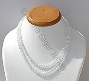 White Topaz Gemstone Beads - Faceted Rondelle