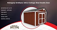 Mahogany Urethane 10X12 Cottage Shed Double Door