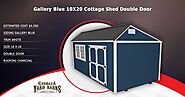 Gallery Blue 10X20 Cottage Shed Double Door