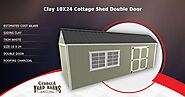 Clay 10X24 Cottage Shed Double Door