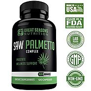 Saw Palmetto Supplement for Prostate Health - Non-GMO, 120 Capsules, Extract and Berry Powder Complex for Promoting H...