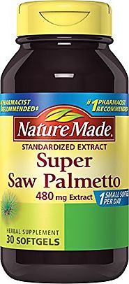 Nature Made Super Saw Palmetto 480 mg. Extract Softgels 30 Ct