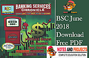 BSC Magazine For Current Affairs June-2018 In English-Banking Services Chronicle PDF Download | Notes and Projects