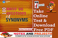 Synonyms For Competitive Exams Free PDF Download | Notes and Projects