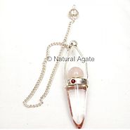 Crystal Quartz Pendulums with Rose Ball Supplier