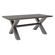 ZUO Modern Bodega Dining Table Ind. Gray & Brown 703817 Dining Tables – Pankour