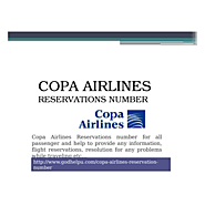Copa Airlines Reservations Number-Ticket Booking by sherra finale