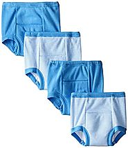 Gerber Baby Boys' 4 Pack Training Pants, Blue Striped, 18 Months