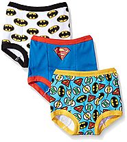 DC Comics Toddler Boys' Justice League 3 Pack Training Pant, JL Assorted Patterns, 3T