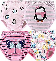 4 Pack Potty Training Pants Your Toddler Will Love! | Water-Resistant | Reusable & Machine Washable | Cute Designs Fo...