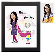 Home is wherever Mom is - Personalized Caricature Frame
