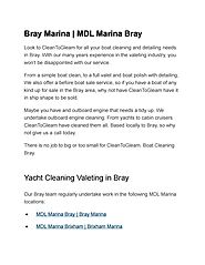 CleanToGleam for all your boat cleaning and detailing needs in Bray Marina.