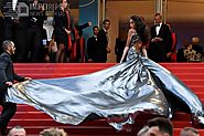 Winnie Harlow Dazzles Cannes Crowd In Silver Dress With Epic Train