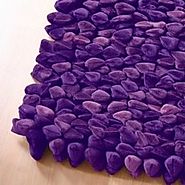 Dreamweavers Grape Purple Chamois Pebble Rug