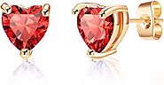 Heart Austrian Crystal Stud Earrings for Women Fashion 925 Sterling Silver Hypoallergenic Jewelry