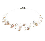 3-9mm A Quality Freshwater Cultured Pearl Necklace in Mary White for Sale | Pearls Only