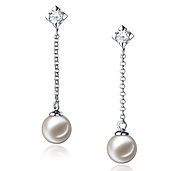 6-7mm AAAA Quality Freshwater Cultured Pearl Earring Pair in Ingrid White for Sale | Pearls Only