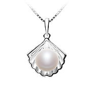 7-8mm AA Quality Freshwater Cultured Pearl Pendant in Shell White for Sale | Pearls Only
